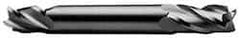 Hertel - 7/16", 7/8" LOC, 1/2" Shank Diam, 4" OAL, 4 Flute, Solid Carbide Square End Mill - Double End, Uncoated, 30° Helix, Centercutting - Exact Tool & Supply