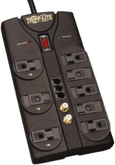 Tripp-Lite - 8 Outlets, 120 VAC15 Amps, 8' Cord, Power Outlet Strip - Floor, Keyhole Mount, 5-15 NEMA Configuration, 1.51" Strip - Exact Tool & Supply