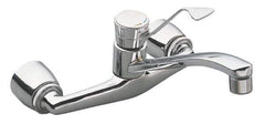 Moen - Wall Mount, Kitchen Faucet with Spray - One Handle, Lever Handle, Standard Spout - Exact Tool & Supply