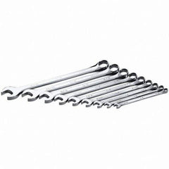 SK - 9 Piece, 1/4 to 3/4", Combination Wrench Set - Inch System of Measurement, Chrome Finish - Exact Tool & Supply