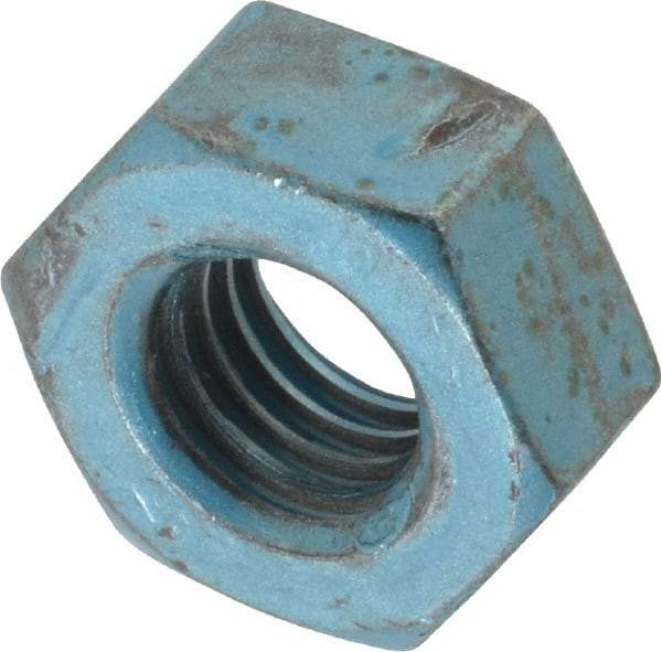 Value Collection - M10x1.50 Metric Coarse Steel Right Hand Hex Nut - 17mm Across Flats, 8mm High, Metric Blue Finish - Exact Tool & Supply