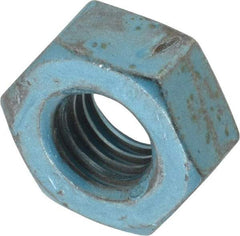 Value Collection - M10x1.50 Metric Coarse Steel Right Hand Hex Nut - 17mm Across Flats, 8mm High, Metric Blue Finish - Exact Tool & Supply