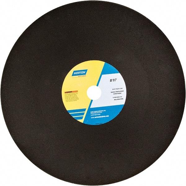 Norton - 24" Aluminum Oxide Cutoff Wheel - 7/32" Thick, 1-3/4" Arbor - Exact Tool & Supply