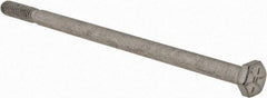 Armor Coat - 1/4-20 UNC, 5" Length Under Head Hex Head Cap Screw - Partially Threaded, Grade 8 Steel, 7/16" Hex - Exact Tool & Supply