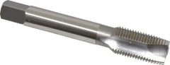 OSG - M16x1.50 Metric Fine, 3 Flute, Bright Finish, High Speed Steel Spiral Point Tap - Plug Chamfer, Right Hand Thread, 3-13/16" OAL, 1-13/16" Thread Length, 0.48" Shank Diam, Series 142 - Exact Tool & Supply