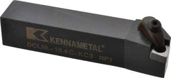 Kennametal - DCLN, Left Hand Cut, 5° Lead Angle, 1" Shank Height x 1" Shank Width, Negative Rake Indexable Turning Toolholder - 5" OAL, CN..43. Insert Compatibility, Series Kenclamp - Exact Tool & Supply