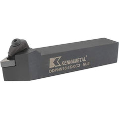 Kennametal - DDPN, Neutral Cut, 0° Lead Angle, 1" Shank Height x 1" Shank Width, Negative Rake Indexable Turning Toolholder - 6" OAL, DN..43. Insert Compatibility, Series Kenclamp - Exact Tool & Supply