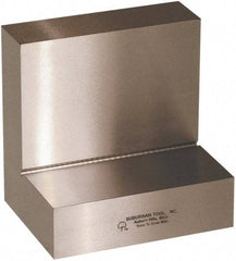 Suburban Tool - 4" Wide x 4" Deep x 3" High Steel Precision-Ground Angle Plate - Standard Plate, Flat Surface, Open End, 1-1/8" Thick, Single Plate - Exact Tool & Supply