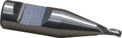 Interstate - 1/16", 3/32" LOC, 1/4" Shank Diam, 31/32" OAL, 3 Flute, Cobalt Square End Mill - Single End, Uncoated, Spiral Flute, Centercutting, Right Hand Cut, Right Hand Flute - Exact Tool & Supply