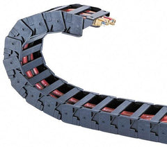 Hubbell Workplace - 1 Ft. Long, Nylon, Flip Top Cable and Hose Carrier - 2.28 Inch Inside Width x 1 Inch Inside Height, 2.91 Inch Outside Width x 1.62 Inch Outside Height, 3.44 Inch Bend Radius - Exact Tool & Supply