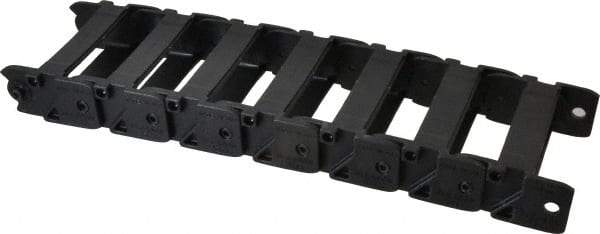 Hubbell Workplace - 1 Ft. Long, Nylon, Fixed Open Cable and Hose Carrier - 3.08 Inch Inside Width x 0.98 Inch Inside Height, 3.7 Inch Outside Width x 1.34 Inch Outside Height, 3.7 Inch Bend Radius - Exact Tool & Supply