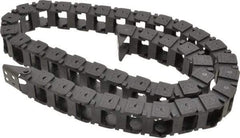 Hubbell Workplace - 3 Ft. Long, Nylon, Fixed Open Cable and Hose Carrier - 1 Inch Inside Width x 3/4 Inch Inside Height, 1.44 Inch Outside Width x 1 Inch Outside Height, 1.91 Inch Bend Radius - Exact Tool & Supply