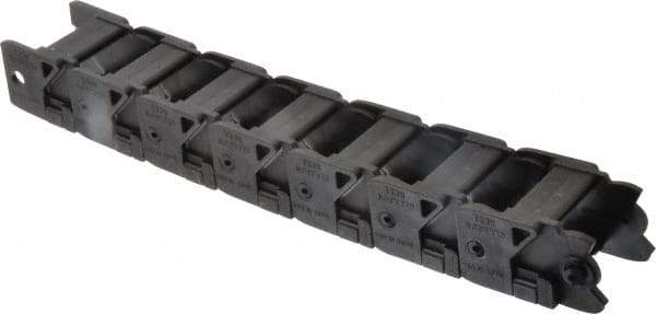 Hubbell Workplace - 1 Ft. Long, Nylon, Flip Top Cable and Hose Carrier - 1-1/2 Inch Inside Width x 1 Inch Inside Height, 2.12 Inch Outside Width x 1.62 Inch Outside Height, 3.44 Inch Bend Radius - Exact Tool & Supply