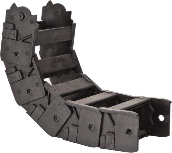 Hubbell Workplace - 1 Ft. Long, Nylon, Flip Top Cable and Hose Carrier - 4-1/4 Inch Inside Width x 1-3/4 Inch Inside Height, 5.36 Inch Outside Width x 2-1/2 Inch Outside Height, 4.78 Inch Bend Radius - Exact Tool & Supply