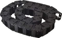 Hubbell Workplace - 3 Ft. Long, Nylon, Flip Top Cable and Hose Carrier - 1-1/2 Inch Inside Width x 1 Inch Inside Height, 2.12 Inch Outside Width x 1.62 Inch Outside Height, 1.91 Inch Bend Radius - Exact Tool & Supply