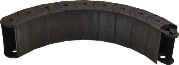 Hubbell Workplace - 1 Ft. Long, Nylon, Enclosed Cable and Hose Carrier - 2 Inch Inside Width x 1 Inch Inside Height, 2.76 Inch Outside Width x 1-1/2 Inch Outside Height, 5.88 Inch Bend Radius - Exact Tool & Supply