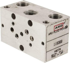 ARO/Ingersoll-Rand - 1/8" Solenoid Valve Manifold Subbase - Use with Sierra 15mm Solenoid Valves - Exact Tool & Supply