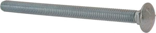 Value Collection - 3/8-16 UNC 5" Length Under Head, Standard Square Neck, Carriage Bolt - Grade 5 Steel, Zinc-Plated Finish - Exact Tool & Supply