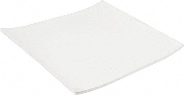 Made in USA - 12" Long, 12" Wide, 3/16" Thick, Neoprene Rubber Foam Sheet - 50 to 60 Durometer, White, -20 to 170°F, 900 psi Tensile Strength, Stock Length - Exact Tool & Supply