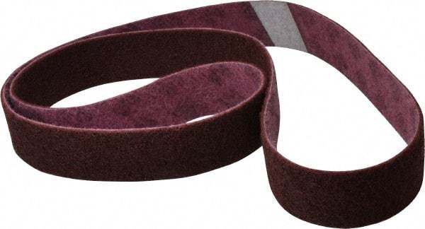 3M - 2" Wide x 72" OAL, Aluminum Oxide Abrasive Belt - Aluminum Oxide, Medium, Nonwoven, Series SC-BL - Exact Tool & Supply