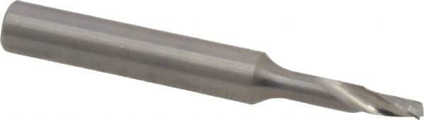 Onsrud - 1/8" Cutting Diam x 1/4" Length of Cut, 1 Flute, Upcut Spiral Router Bit - Uncoated, Right Hand Cut, Solid Carbide, 2" OAL x 1/4" Shank Diam, Single Edge, 21° Helix Angle - Exact Tool & Supply