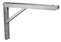 Knape & Vogt - 750 Lb Capacity, Anachrome Steel Coated, Folding L-Bracket - 16" Long, 0.7874" Wide - Exact Tool & Supply