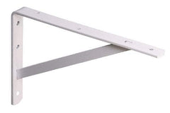 Knape & Vogt - 1,000 Lb Capacity, White Finish, L-Bracket - 20" Long, 13.1" High - Exact Tool & Supply