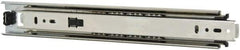 Knape & Vogt - 12" Slide Length, 12" Travel Length, Steel Precision Drawer Slide - 1/2" Wide, 1-13/16" High, 100 Lb Capacity at Full Extension, Chrome Finish - Exact Tool & Supply