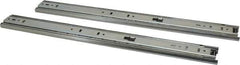 Knape & Vogt - 18" Slide Length, 18" Travel Length, Steel Precision Drawer Slide - 1/2" Wide, 1-13/16" High, 100 Lb Capacity at Full Extension, Chrome Finish - Exact Tool & Supply
