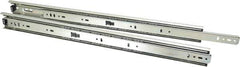 Knape & Vogt - 20" Slide Length, 20" Travel Length, Steel Precision Drawer Slide - 1/2" Wide, 1-13/16" High, 100 Lb Capacity at Full Extension, Chrome Finish - Exact Tool & Supply
