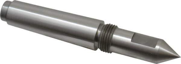 Riten - 3/4" Head Diam, Steel Long Point Solid Dead Center - 3MT Morse Taper, 3/4" Point Diam, 2" Point Length, 2-7/16" OAL - Exact Tool & Supply