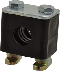 HYDAC - 1.65" Wide x 1.53" High x 1.18" Deep, Polypropylene Standard Duty C-Rail Mount Vibration-Control Clamp - Carbon Steel Plate, Mount with C-Rail Nuts, Top plates, Clamp Pairs, and Bolts - Exact Tool & Supply