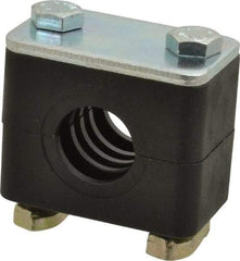 HYDAC - 1.97" Wide x 1.69" High x 1.18" Deep, Polypropylene Standard Duty C-Rail Mount Vibration-Control Clamp - Carbon Steel Plate, Mount with C-Rail Nuts, Top plates, Clamp Pairs, and Bolts - Exact Tool & Supply