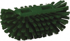 Vikan - 1-1/2" Bristle Length, Polyester Utility Scrub Brush - 5-1/2" Wide Head, 8" OAL, European Threaded Handle, Green, Polypropylene Block - Exact Tool & Supply