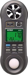 Extech - -148 to 2,372°F, 10 to 95% Humidity Range, Thermo-Hygrometer, Anemometer and Light Meter - 4% Relative Humidity Accuracy - Exact Tool & Supply