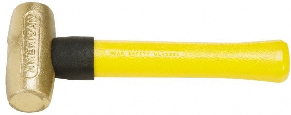 American Hammer - 1-1/2 Lb Head 1-3/4" Face Brass Hammer - Exact Tool & Supply