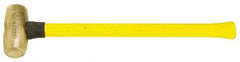 American Hammer - 5 Lb Head Nonsparking Hammer - 22" OAL, 20" Long Fiberglass Handle - Exact Tool & Supply