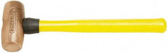 American Hammer - 4 Lb Head Nonsparking Mallet - 14-1/2" OAL, 13" Long Fiberglass Handle - Exact Tool & Supply