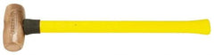 American Hammer - 5 Lb Head Nonsparking Hammer - 22" OAL, 20" Long Fiberglass Handle - Exact Tool & Supply