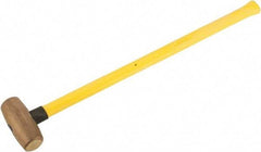 American Hammer - 8 Lb Head Nonsparking Hammer - 33" OAL, 30-1/2" Long Fiberglass Handle - Exact Tool & Supply