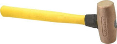 American Hammer - 4 Lb Head Nonsparking Mallet - 14-1/2" OAL, 13" Long Fiberglass Handle - Exact Tool & Supply