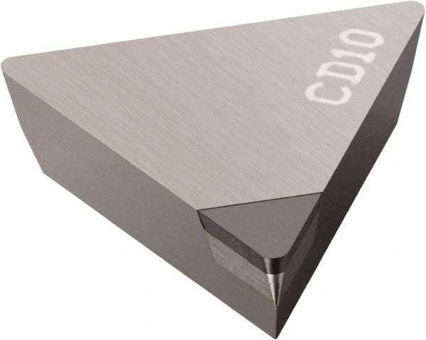 Sandvik Coromant - TPUN321 FP Grade CD10 Polycrystalline Diamond (PCD) Turning Insert - Uncoated, 60° Triangle, 3/8" Inscr Circle, 1/8" Thick, 1/64" Corner Radius - Exact Tool & Supply