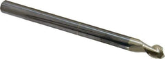 Accupro - 5/16", 7/16" LOC, 5/16" Shank Diam, 4" OAL, 2 Flute, Solid Carbide Square End Mill - Single End, ZrN Finish, Spiral Flute, 45° Helix, Centercutting, Right Hand Cut, Right Hand Flute - Exact Tool & Supply