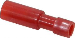 3M - 22 to 18 AWG Bullet Connector - 0.18" Bullet Diam, Red Nylon Insulation - Exact Tool & Supply