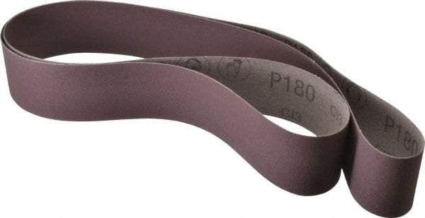 3M - 2" Wide x 60" OAL, 180 Grit, Aluminum Oxide Abrasive Belt - Aluminum Oxide, Very Fine, Coated, X Weighted Cloth Backing, Series 341D - Exact Tool & Supply