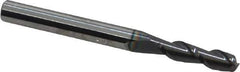 Accupro - 11/64", 5/8" LOC, 3/16" Shank Diam, 2" OAL, 2 Flute, Solid Carbide Square End Mill - Single End, AlTiN Finish, Spiral Flute, 40° Helix, Centercutting, Right Hand Cut, Right Hand Flute - Exact Tool & Supply