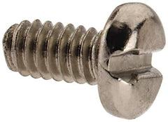 Value Collection - M2x0.40 Metric Coarse, 4mm Length Under Head Slotted Drive Machine Screw - Pan Head, Grade 18-8 & A2 Stainless Steel, Uncoated, Without Washer - Exact Tool & Supply