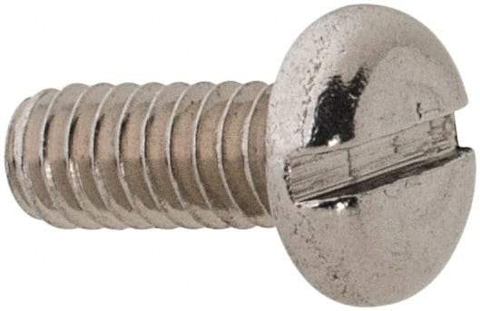 Value Collection - M2x0.40 Metric Coarse, 5mm Length Under Head Slotted Drive Machine Screw - Pan Head, Grade 18-8 & A2 Stainless Steel, Uncoated, Without Washer - Exact Tool & Supply