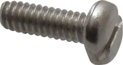 Value Collection - M2x0.40 Metric Coarse, 6mm Length Under Head Slotted Drive Machine Screw - Pan Head, Grade 18-8 & A2 Stainless Steel, Uncoated, Without Washer - Exact Tool & Supply