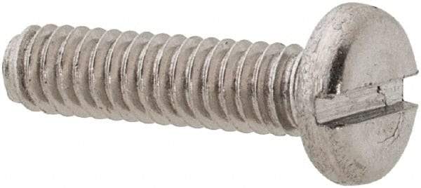 Value Collection - M2x0.40 Metric Coarse, 8mm Length Under Head Slotted Drive Machine Screw - Pan Head, Grade 18-8 & A2 Stainless Steel, Uncoated, Without Washer - Exact Tool & Supply